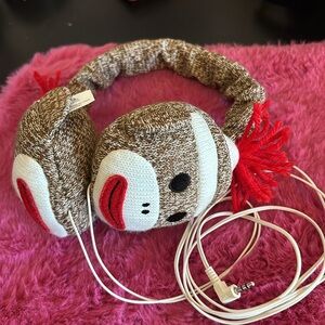 Westminster Sock Monkey Ear Phones!!  Excellent condition has regular headphone